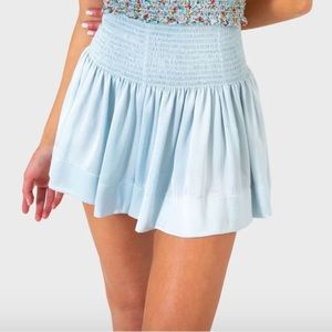 KOCH size S light blue silk shorts!